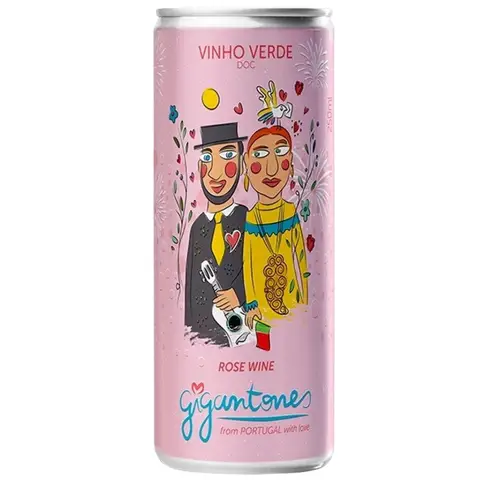 Vinho Rosé em Lata Vinho Verde Gigantones 250ml