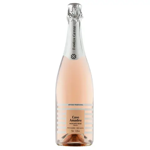 Kit 6 Garrafas Espumantes Cave Amadeu Moscato Demi-sec Rosé 750ml