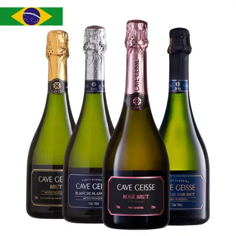 Combo 4 Espumantes Cave Geisse Brut 750ml