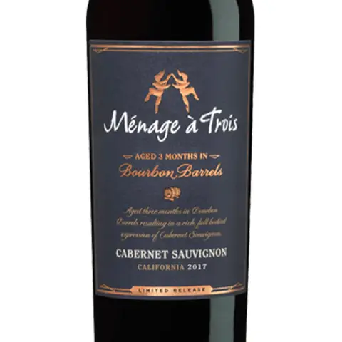 Kit 2 Garrafas Vinho Tinto Menage a Trois Bourbon Barrels Cabernet Sauvignon 750ml