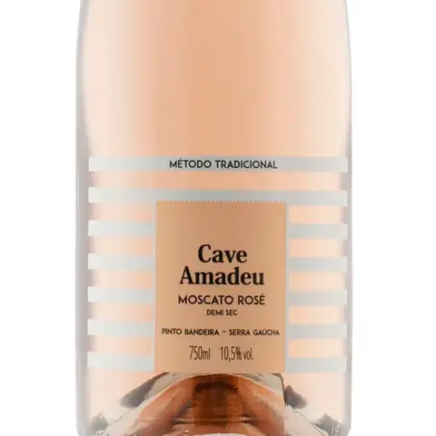 Espumante Cave Amadeu Moscato Demi-sec Rosé 750ml