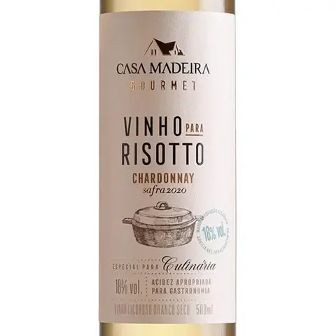 Vinho Branco Casa Madeira para Risotto Chardonnay 500ml