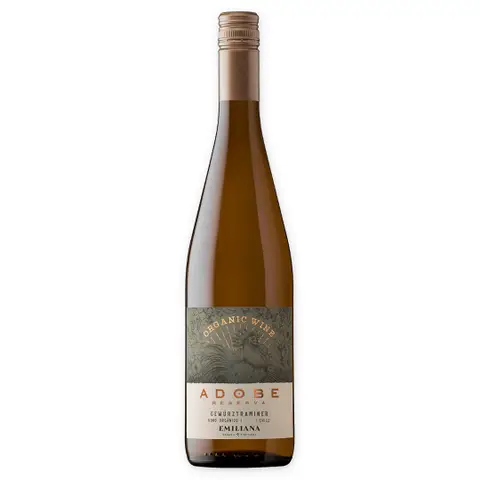 Kit 3 Garrafas Vinho Branco Adobe Reserva Gewurztraminer Orgânico 750ml