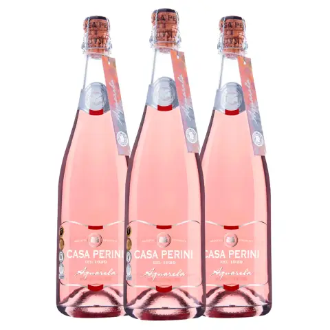 Kit 3 Garrafas Espumante Casa Perini Aquarela Moscatel Rosé 750ml