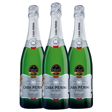 Kit 3 Garrafas Espumante Casa Perini Moscatel 750ml