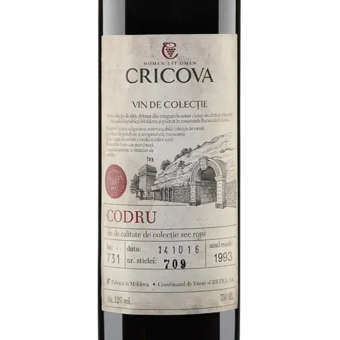 Vinho Tinto Cricova Codru Colectie 1993 750ml