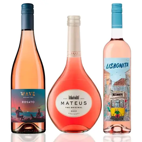Combo 3 Vinhos Rosés Europeus 750ml