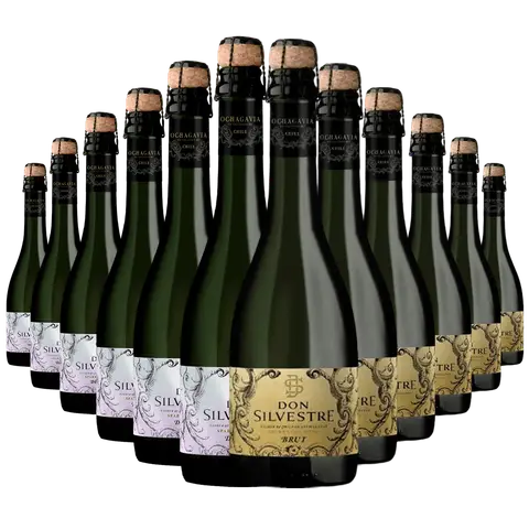 Kit 12 Garrafas Espumante Don Silvestre Demi-Sec e Brut