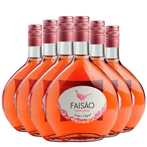 Kit Caixa Fechada 6 Garrafas Vinho Faisão Rosé
