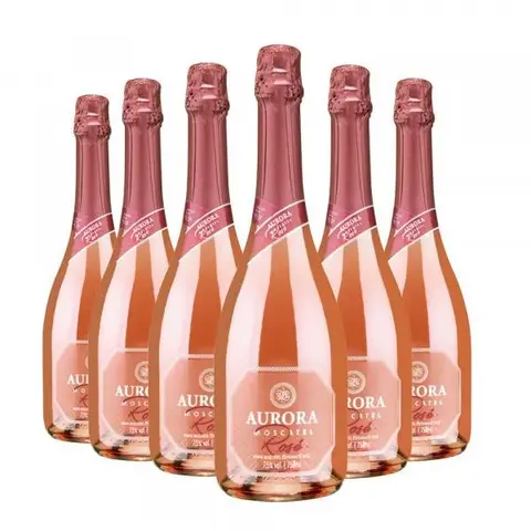 Pack 6 Espumantes Aurora Moscatel Rosé 750ml